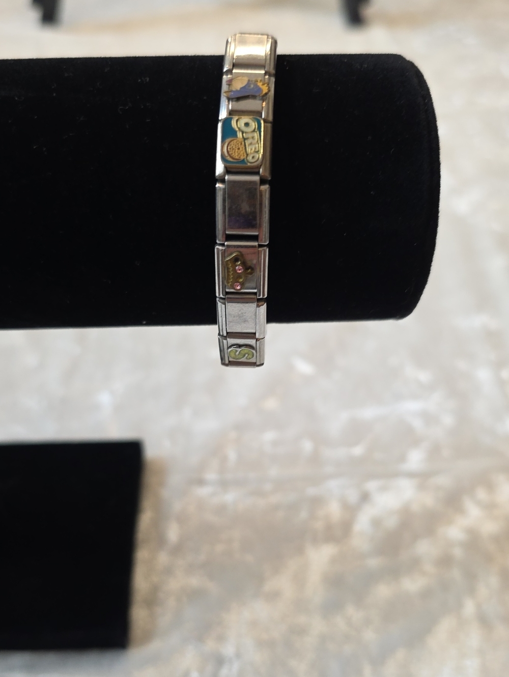 Stainless Steel Charm Link Bracelet Y2k